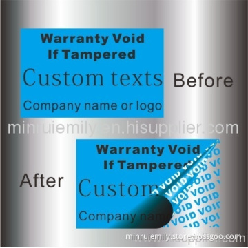 Custom Printed Warranty Void Sticker,void Label 